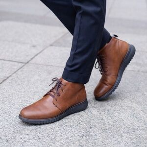 Cole Haan ZerøGrand Chukka Boots Mens 12M Brown Leather C26944 Grand.OS Comfort